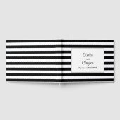 Zwart/wit Stripes omhuld gastboek Gastenboek (Volledig)