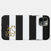 Zwart-wit Stripes Pattern Modern Dance Case-Mate iPhone Case (Achterkant (horizontaal))