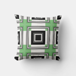 Zwart-wit Stripes Retro Kunstontwerp Abstract Kussen