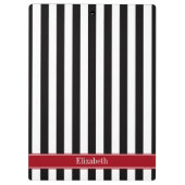 Zwart wit stripper Naam monogram Klembord (Achterkant)