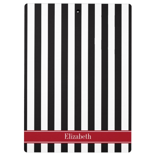 Zwart wit stripper Naam monogram Klembord (Achterkant)