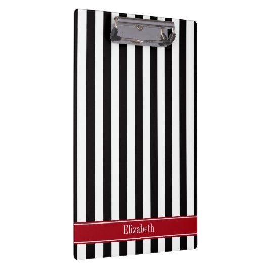 Zwart wit stripper Naam monogram Klembord (Rechts)