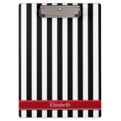 Zwart wit stripper Naam monogram Klembord (Voorkant)