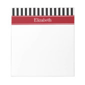 Zwart wit stripper Naam monogram Notitieblok (Voorkant)
