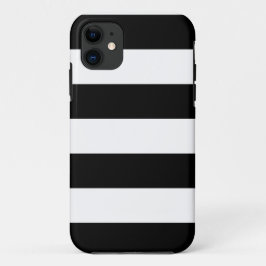 Zwart-wit strips Case-Mate iPhone case