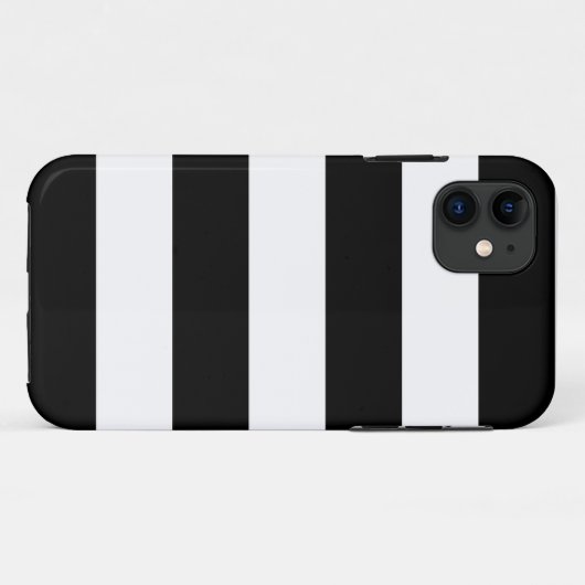 Zwart-wit strips Case-Mate iPhone case (Achterkant (horizontaal))