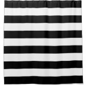 Zwart-wit strips douchegordijn (Voorkant)