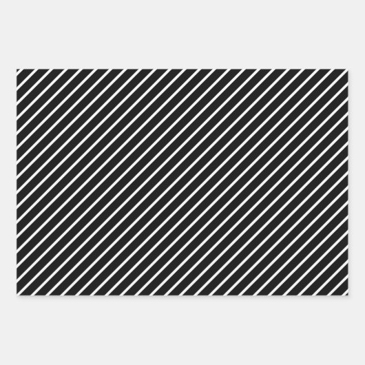 Zwart-wit strips inpakpapier vel (Voorkant 3)