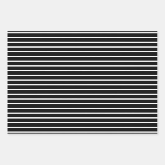 Zwart-wit strips inpakpapier vel (Voorkant)