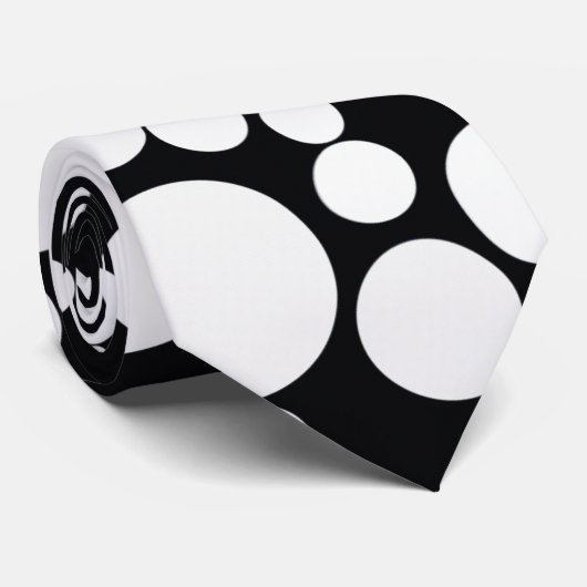 zwart-wit stropdas (Opgerold)