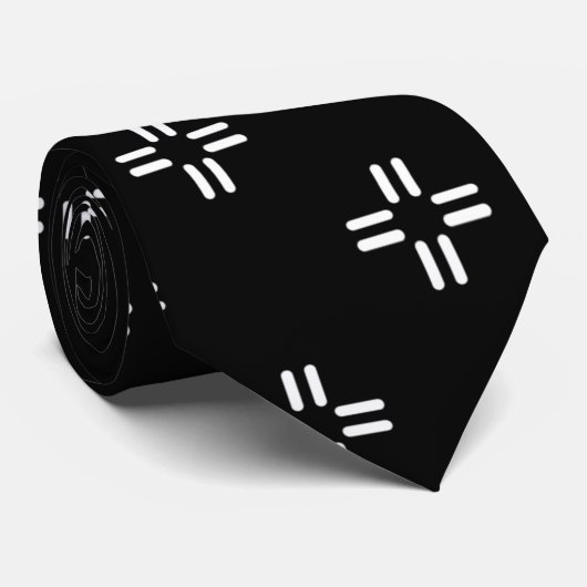 Zwart-wit Stropdas (Opgerold)