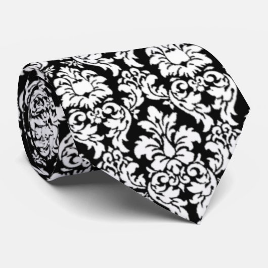 Zwart-wit Stropdas (Opgerold)