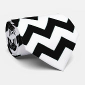 Zwart wit Stropdas (Opgerold)