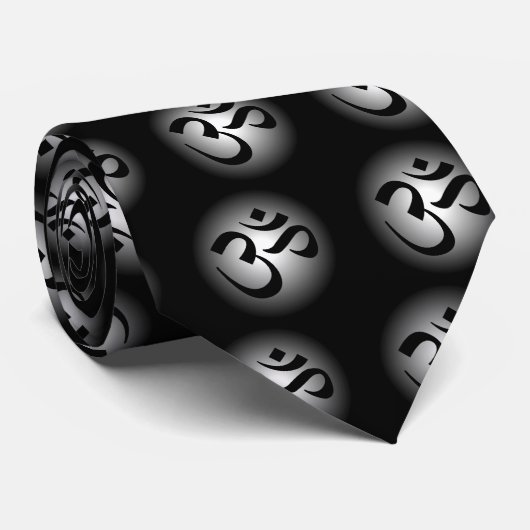 Zwart-wit stropdas (Opgerold)