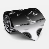 Zwart-wit stropdas (Opgerold)