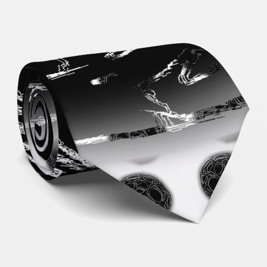Zwart-wit stropdas (Opgerold)