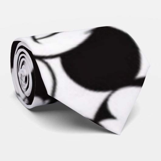 Zwart-wit Stropdas (Opgerold)