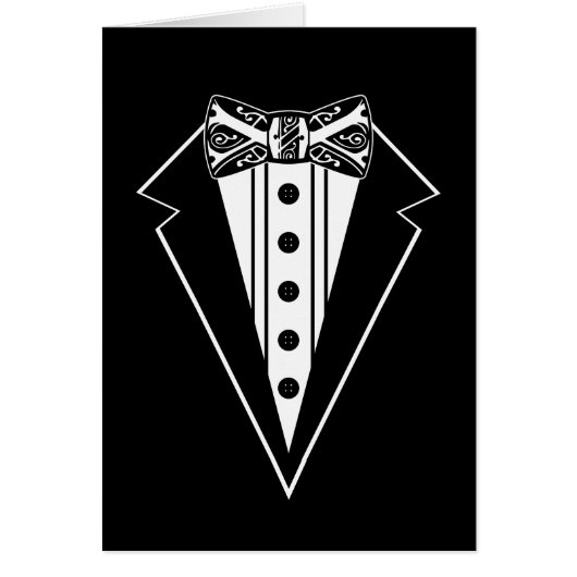 Zwart-wit Stropdas met buis (Voorkant)