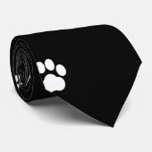 Zwart-wit Stropdas met handmatige afdruk (Opgerold)