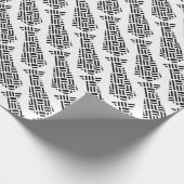 zwart wit Stropdas vader kantoor hem plezier Cadeaupapier (Hoek)