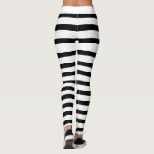 Zwart-wit subtiel Afstuderen Stripe Leggings (Achterkant)