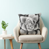 Zwart & wit succulent plant Sierkussen (Stoel)