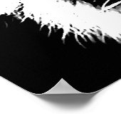 Zwart-wit Sumatraanse Borneo Tijgerogen Poster (Hoek)