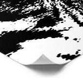 Zwart-wit Sumatraanse tijgerogen Poster (Hoek)