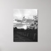 Zwart & Wit Sunset Foto Print Canvas Muurdecoratie (Voorkant)