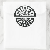 Zwart/wit Super Hi-Fi Sticker Rond (Tas)