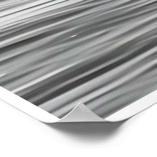 Zwart-wit Surf – Minimalistische Oceaan Poster (Hoek)