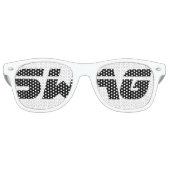 Zwart-wit Swag Party Bril Retro Zonnebril (Voorkant)