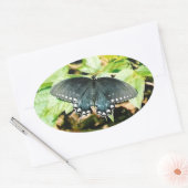Zwart Wit Swallowtail Vlinder Foto Stickers (Envelop)