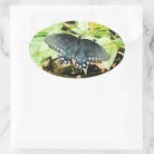 Zwart Wit Swallowtail Vlinder Foto Stickers (Tas)