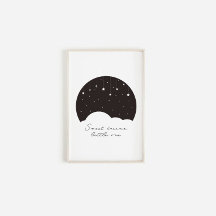 zwart-wit Sweet droom klein baby poster