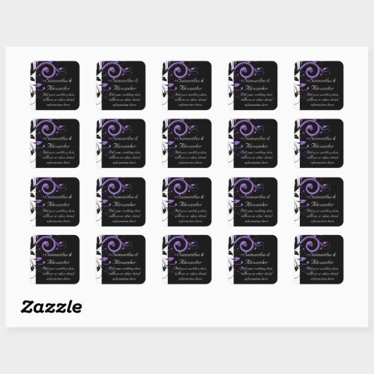 Zwart-wit Swirl Accent Stickers (Vel)