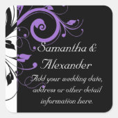 Zwart-wit Swirl Accent Stickers (Voorkant)