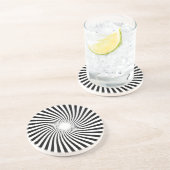 Zwart-wit Swirl Onderzetter (Zijkant)