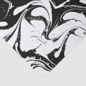 Zwart-wit swirly marmeren textuur tissuepapier (Detail)