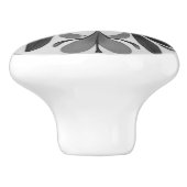 Zwart-wit symmetrisch Abstract mediterraan Keramische Knop (Zijkant)