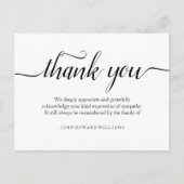 Zwart-wit sympathie dank u Briefkaart (Voorkant)