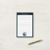 Zwart-wit Syrische huisdier hamster om te doen lij Post-it® Notes (Op bureau)