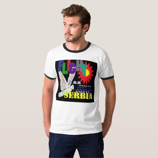 Zwart-wit T-shirt (Voorkant volledig)