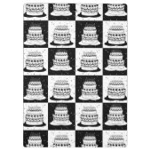 Zwart wit taart geruite blokprint klembord (Achterkant)