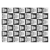 Zwart wit taart geruite blokprint tafelkleed (Voorkant (Horizontaal))