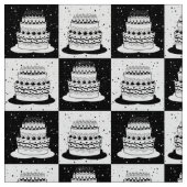 Zwart-wit taart stof (Close Up)