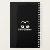 Zwart-wit Tabby Strepen Met harten Planner (Achterkant)