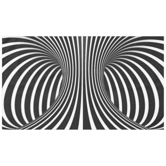 Zwart-wit Tafelkleed (Voorkant (Horizontaal))