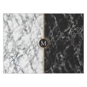 Zwart-wit tafelkleed met aangepaste letter (Voorkant (Horizontaal))