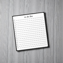Zwart Wit Takenlijst Minimalistisch Leraar Notitieblok